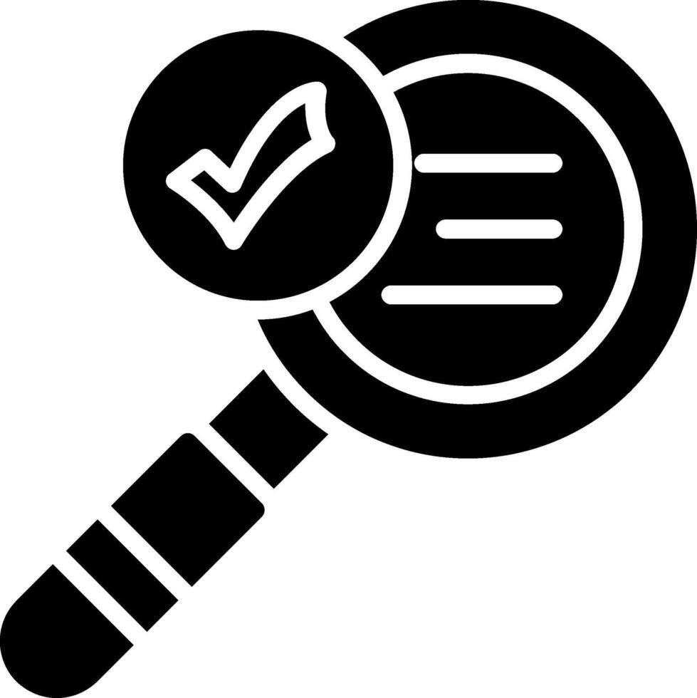 Magnifying Glass Glyph Icon Design vector