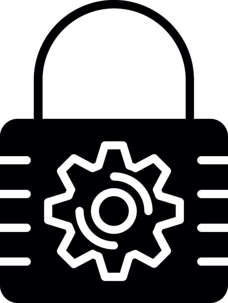 Lockout Glyph Icon Design vector
