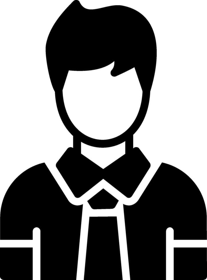 Man Glyph Icon Design vector