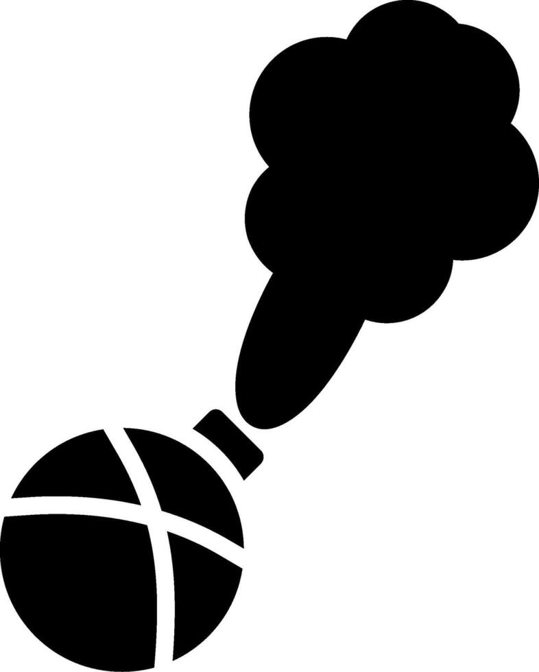Smoke Bomb Glyph Icon Design vector
