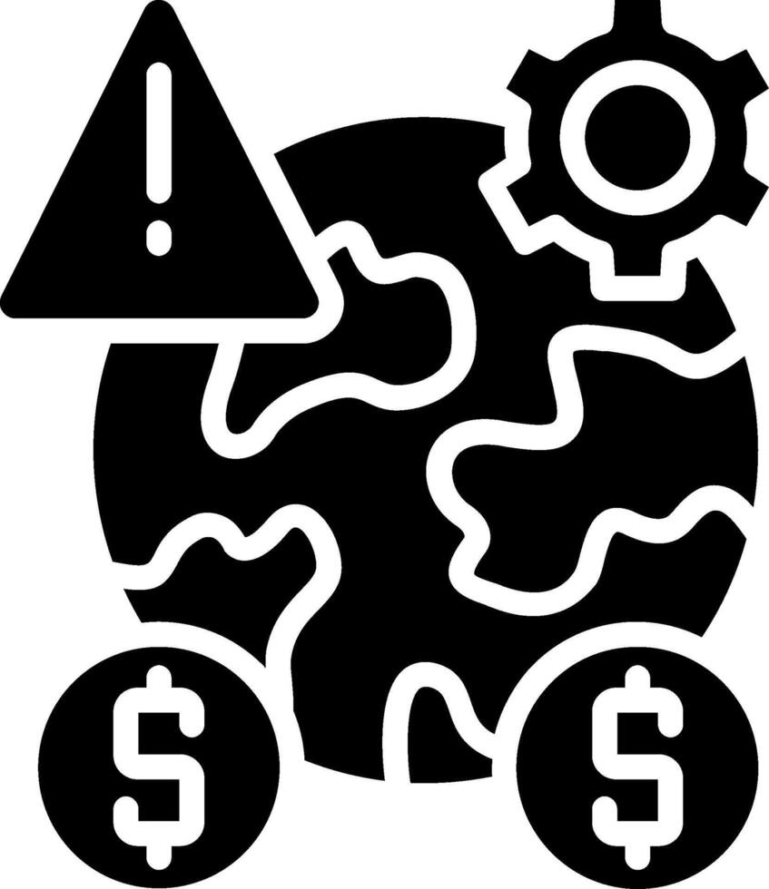 Risk Management Glyph Icon Design vector