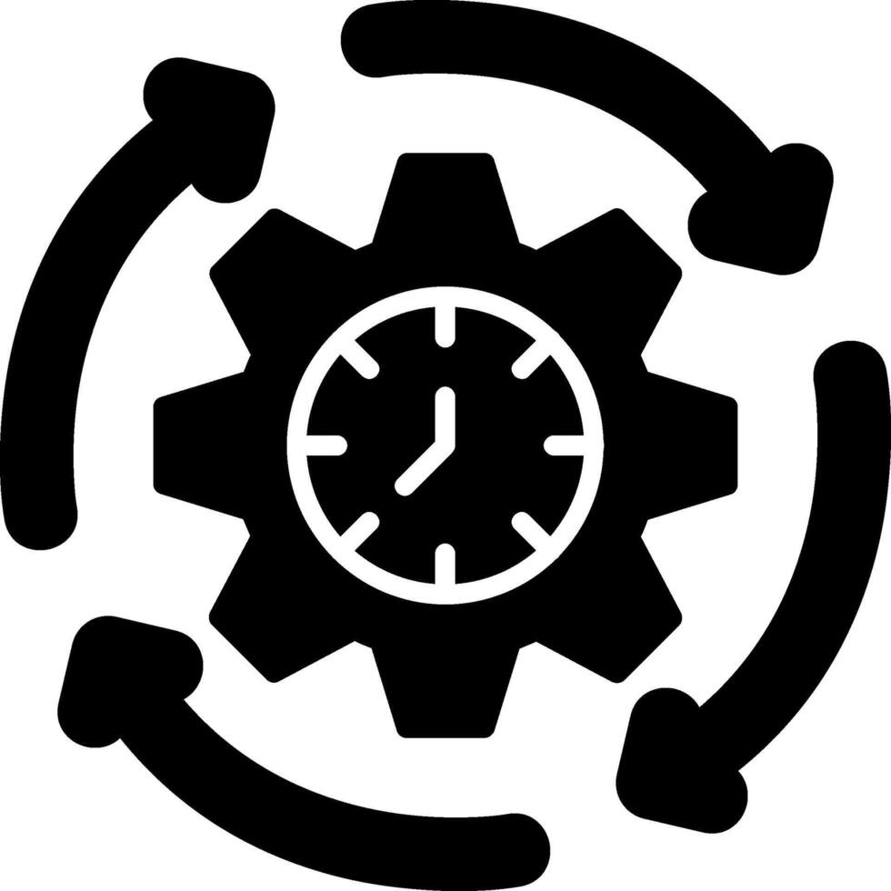 Time Glyph Icon Design vector