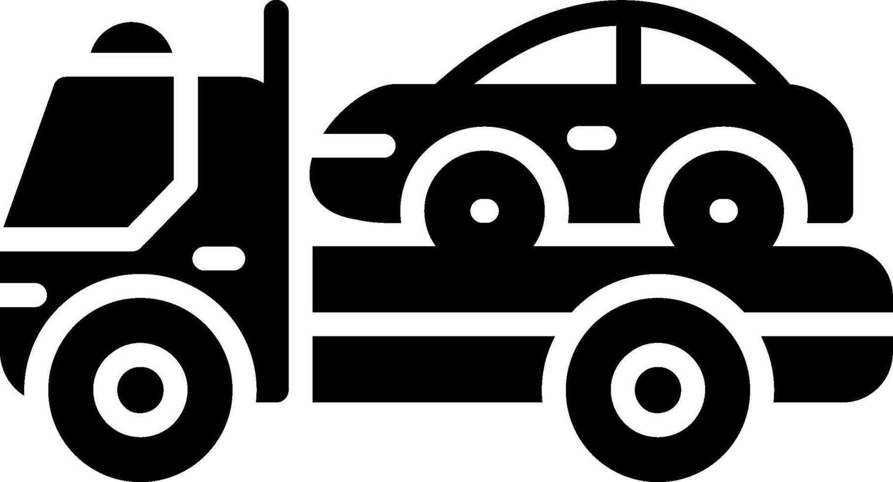 Tow Glyph Icon Design vector