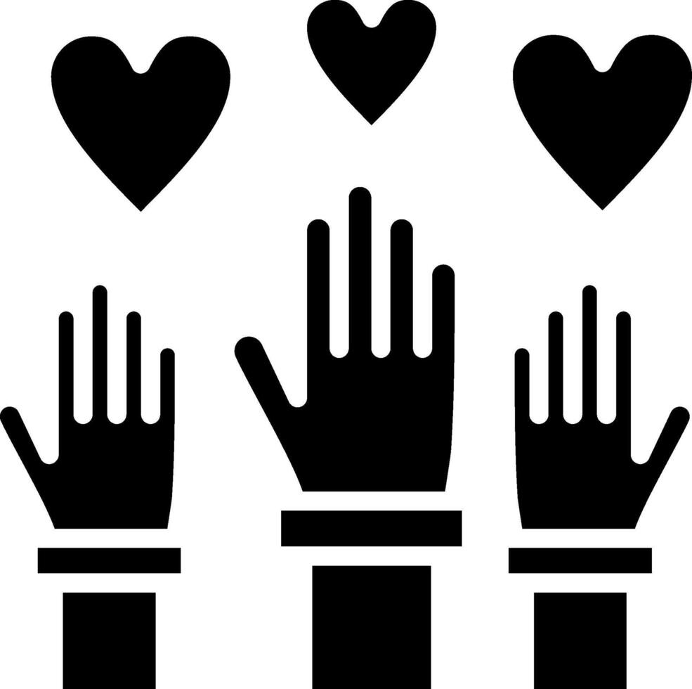 Volunteering Glyph Icon Design vector