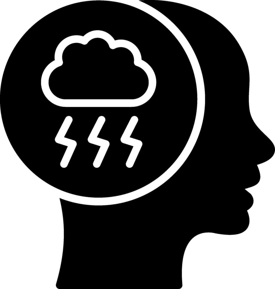 Brainstorm Glyph Icon Design vector