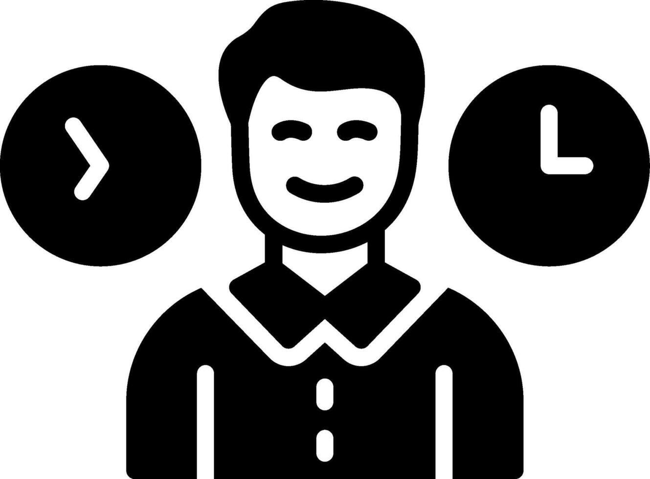 Workaholic Glyph Icon Design vector
