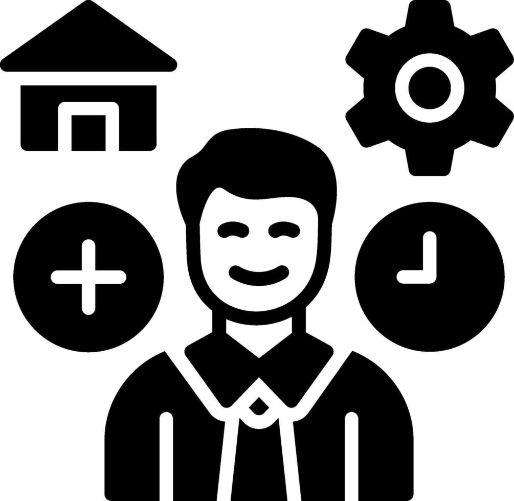 Employee Glyph Icon Design vector