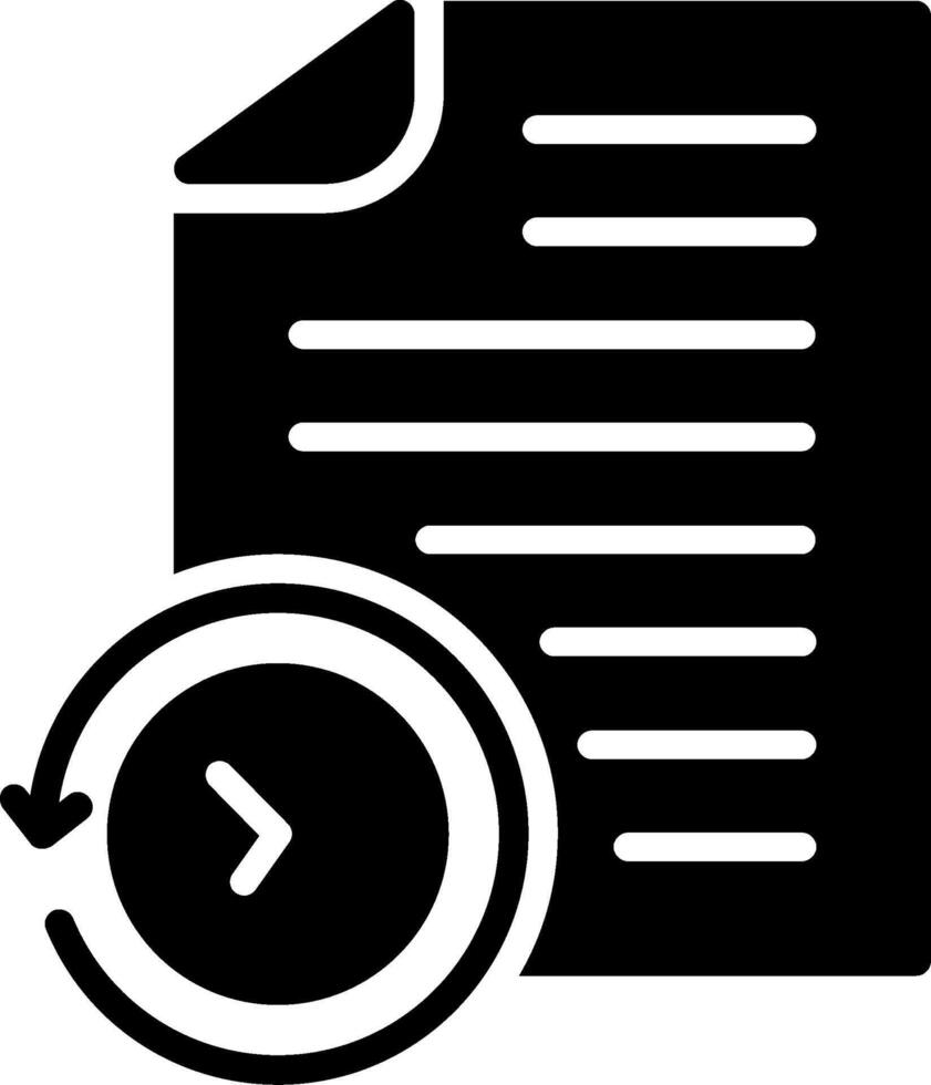 History Glyph Icon Design vector