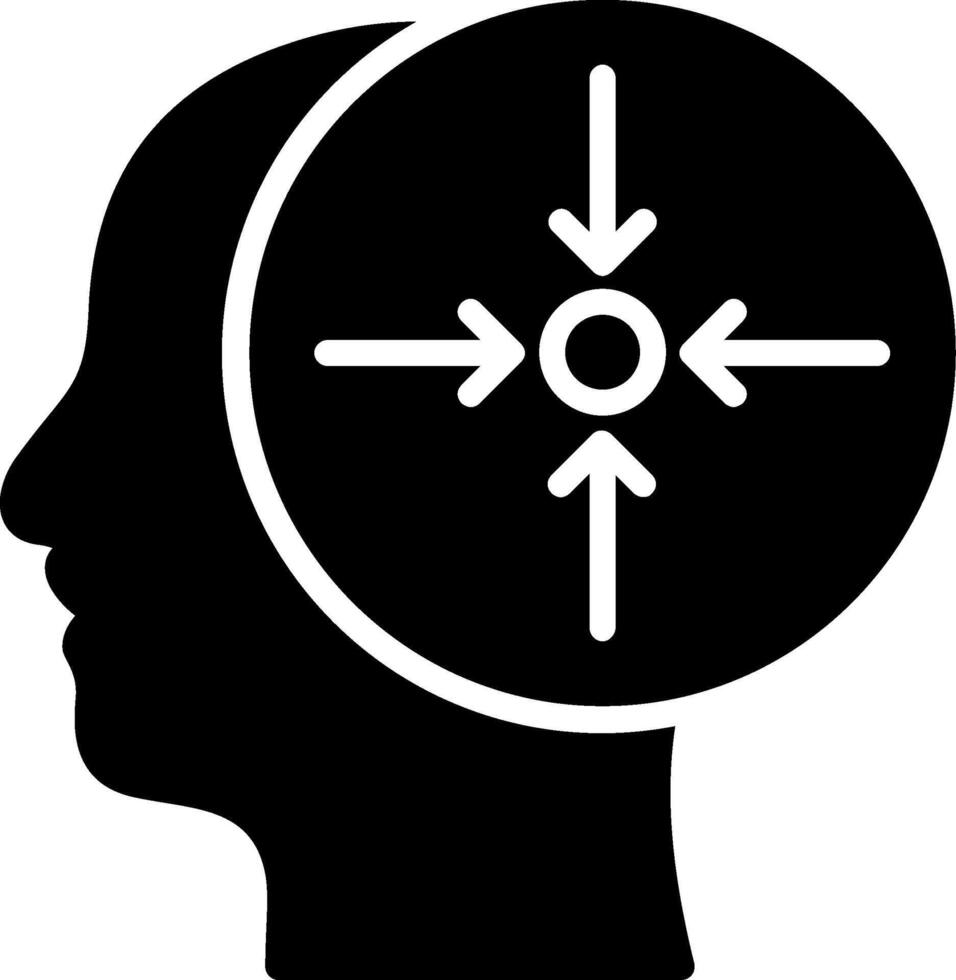 Concentration Glyph Icon Design vector