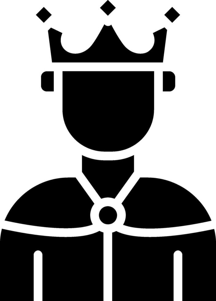 King Glyph Icon Design vector