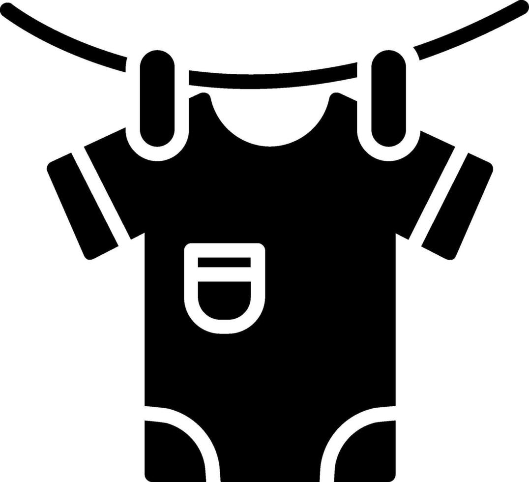 Hanging Dry Glyph Icon Design vector