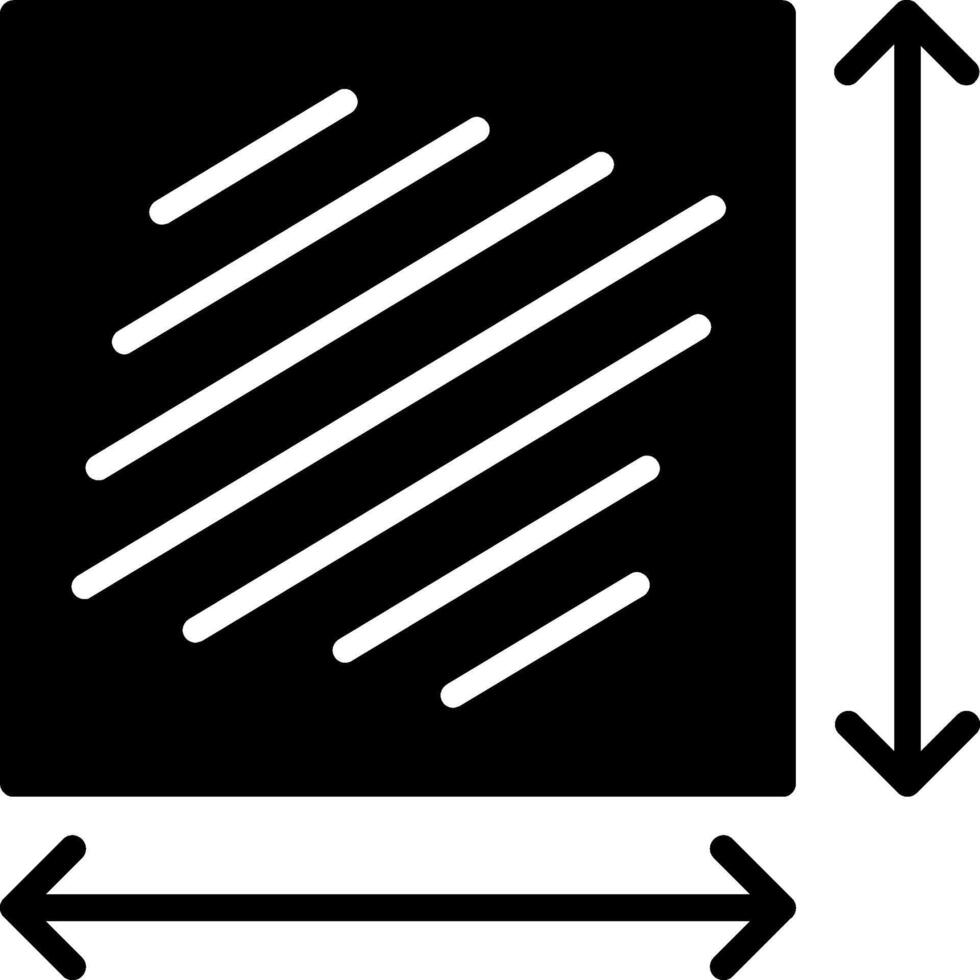 Lenght Glyph Icon Design vector