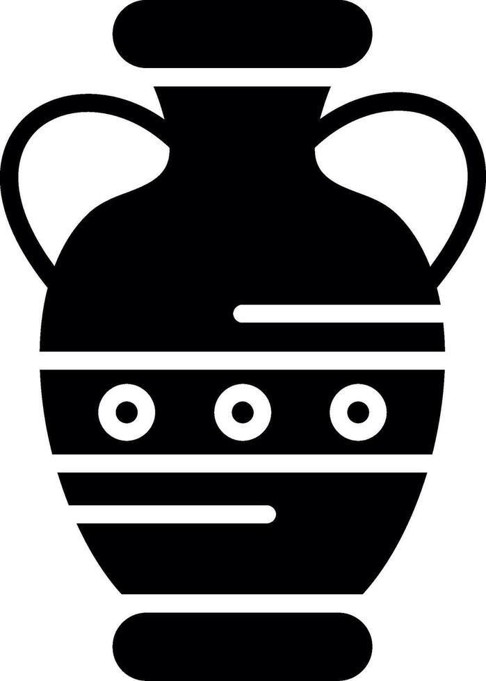 Pot Glyph Icon Design vector