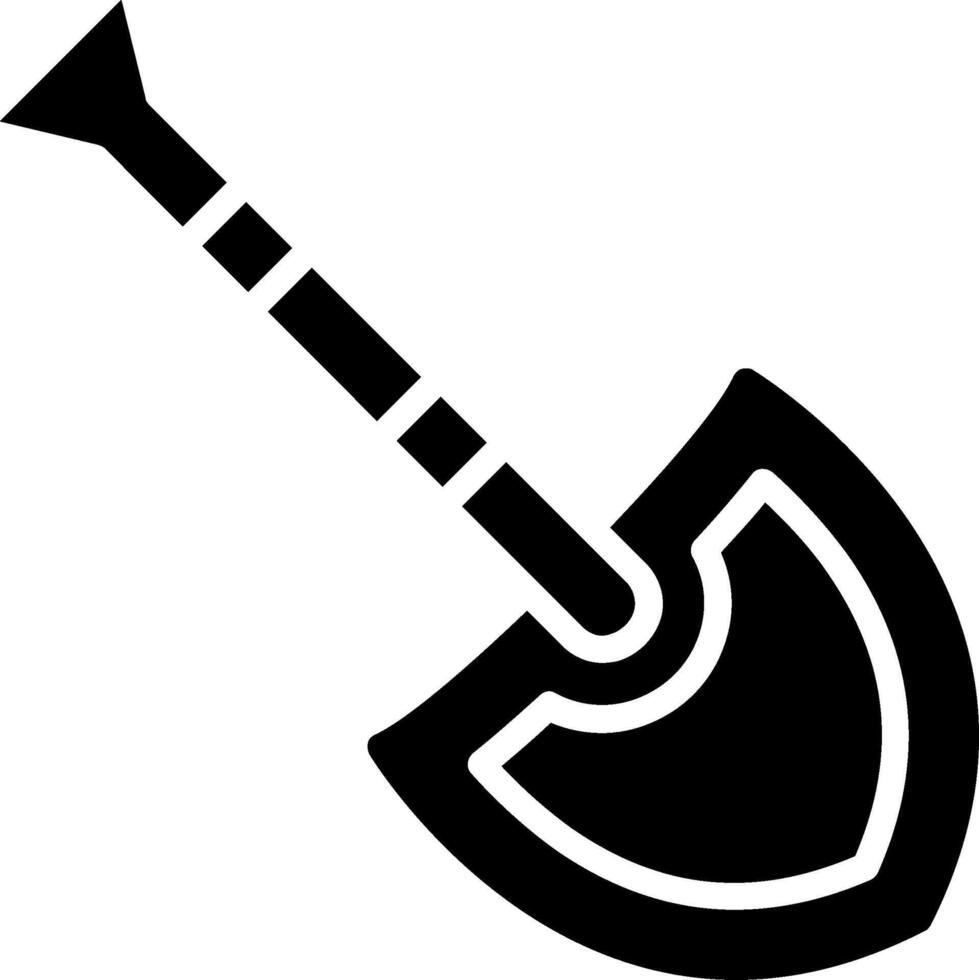 Shovel Glyph Icon Design vector