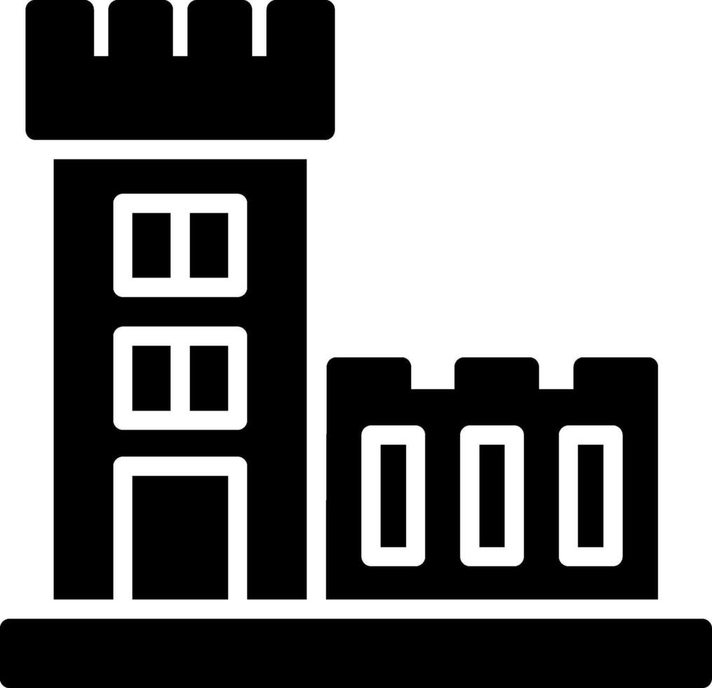 Belem Tower Glyph Icon Design vector