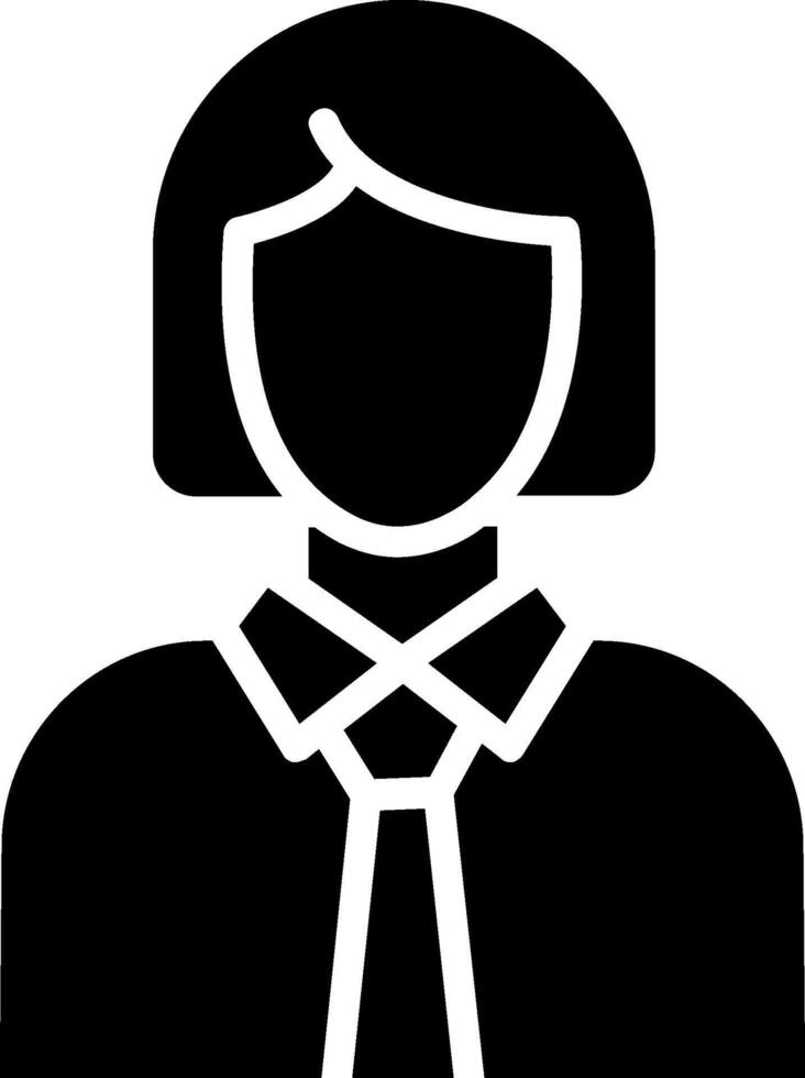 Woman Glyph Icon Design vector