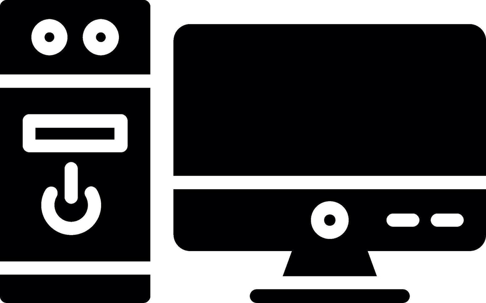 Computer Glyph Icon Design vector