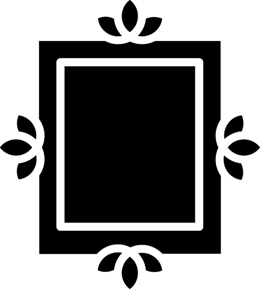 Frame Glyph Icon Design vector