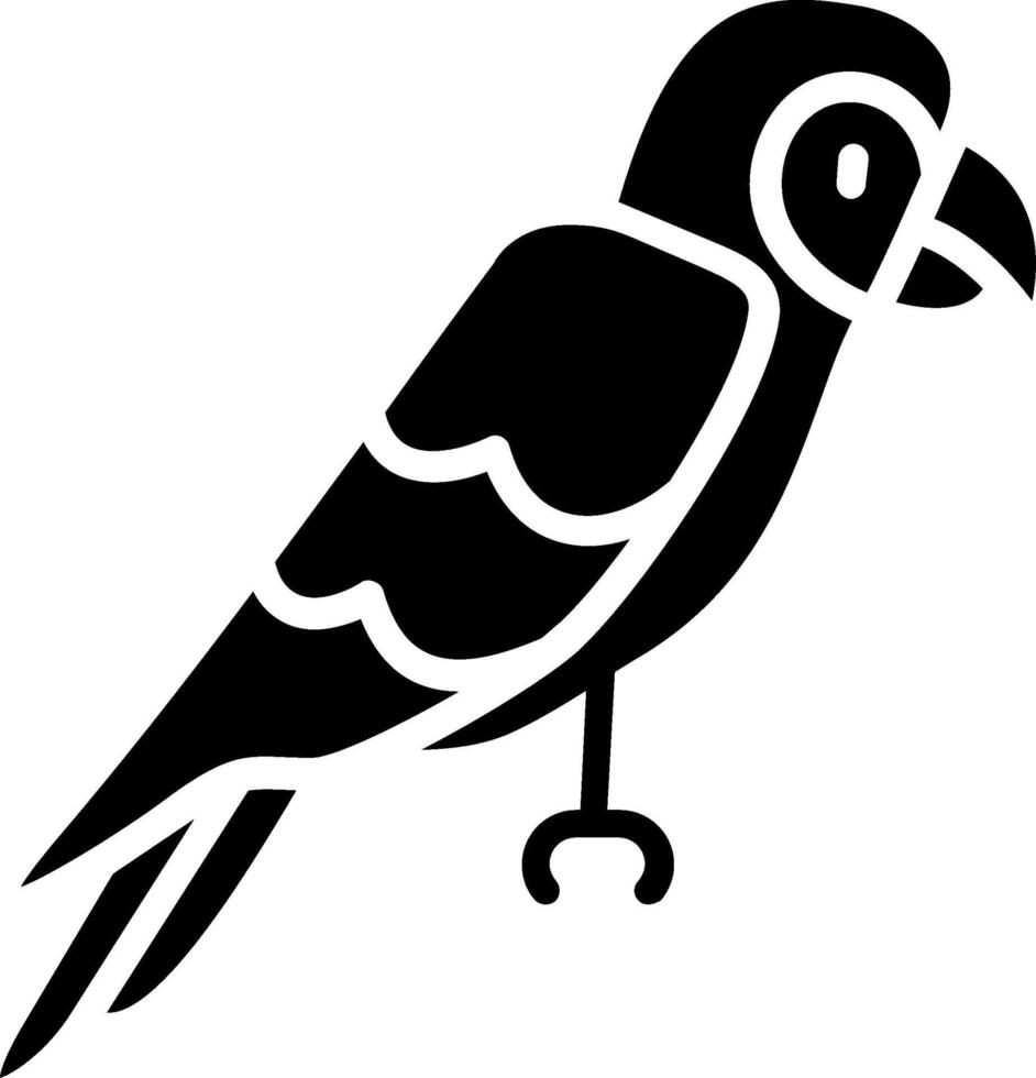 Macaw Glyph Icon Design vector