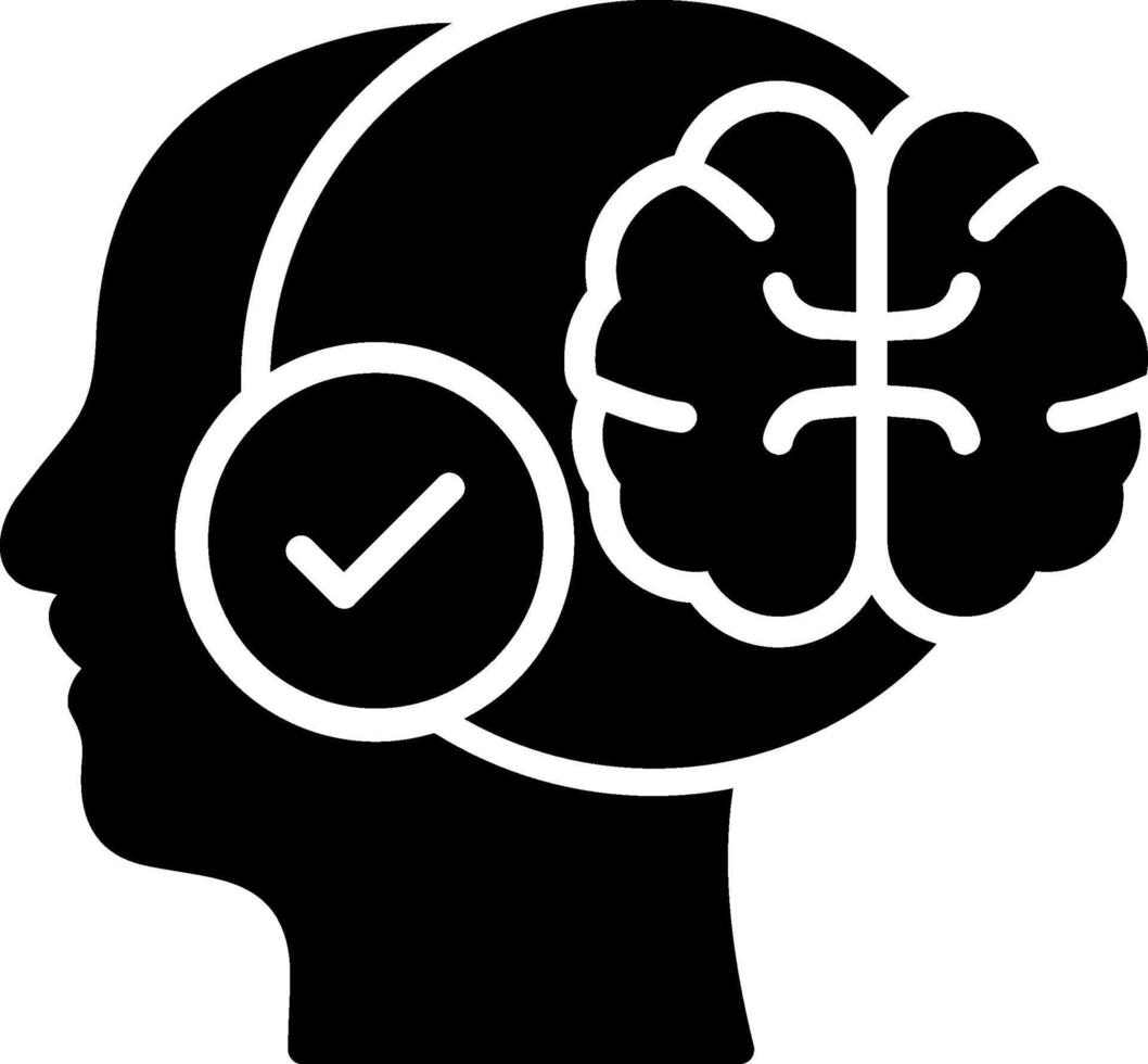 Mind Glyph Icon Design vector