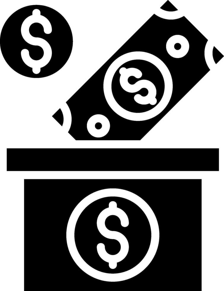 Money box Glyph Icon Design vector