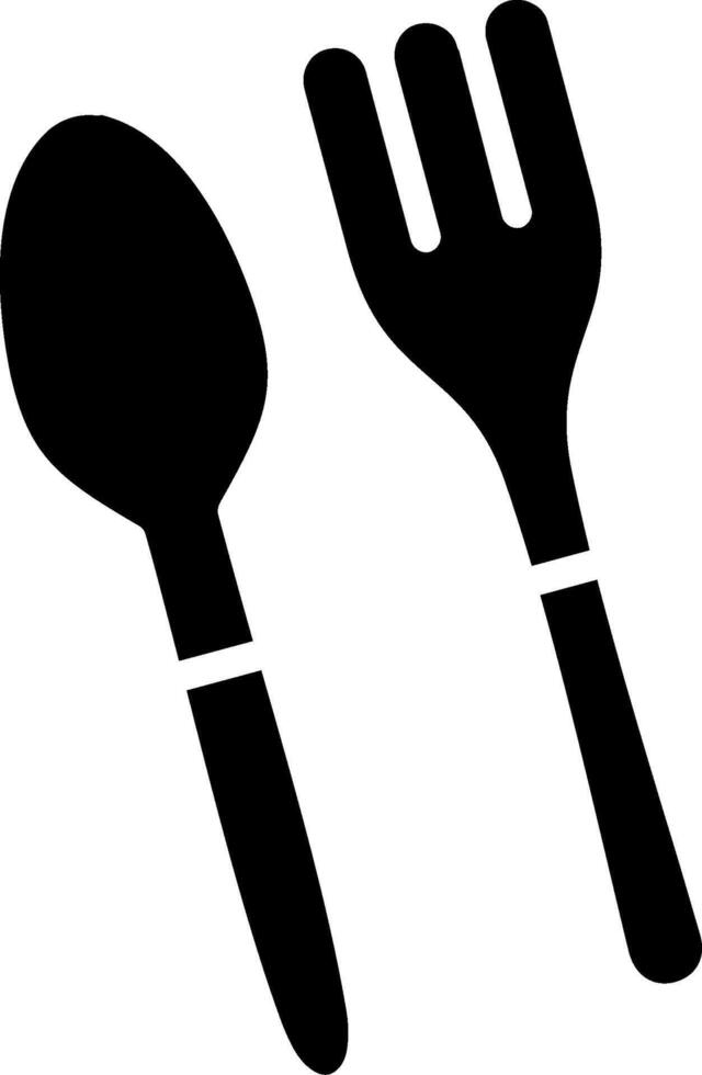 Plastic Cutlery Glyph Icon Design vector