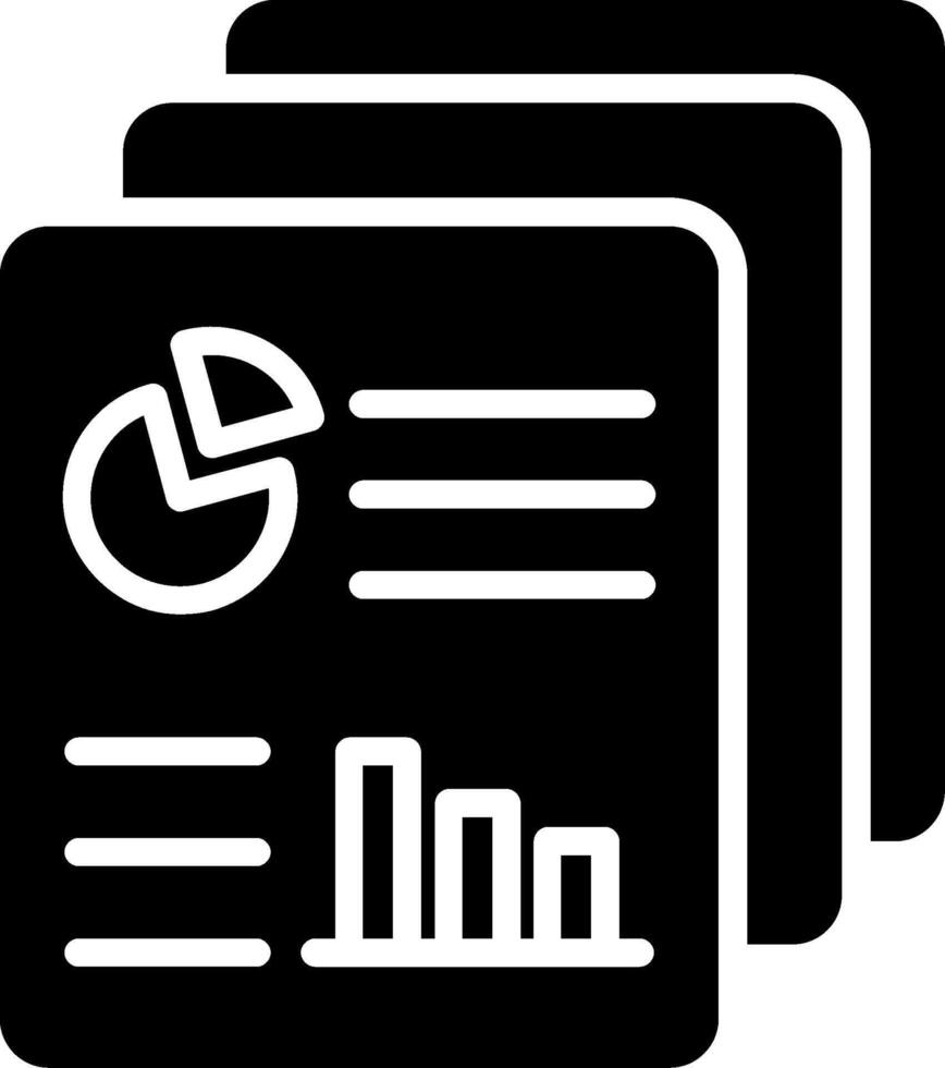 Report Glyph Icon Design vector
