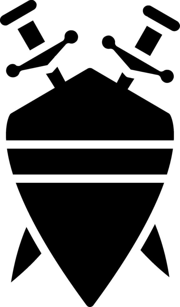 Shield Glyph Icon Design vector