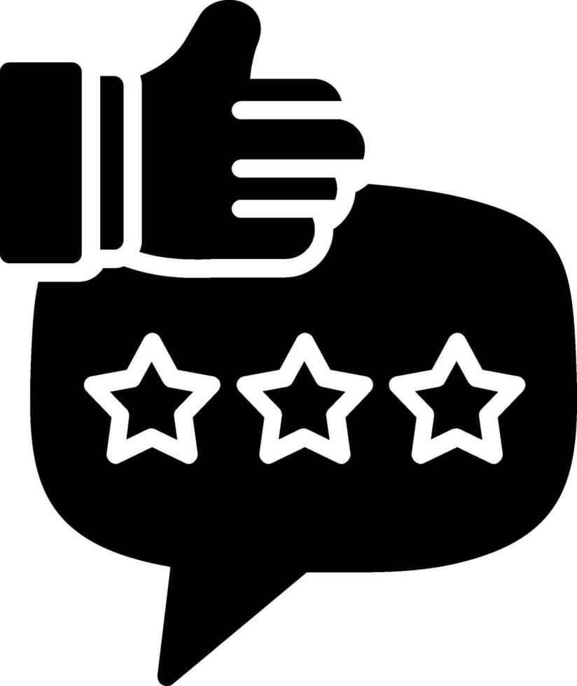 Review Glyph Icon Design vector