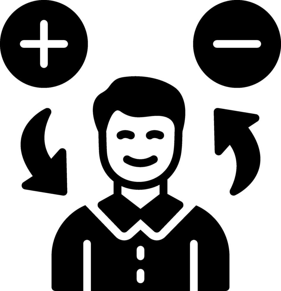 Attitude Glyph Icon Design vector