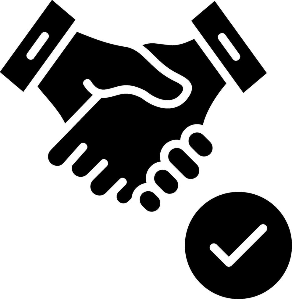 Check Glyph Icon Design vector