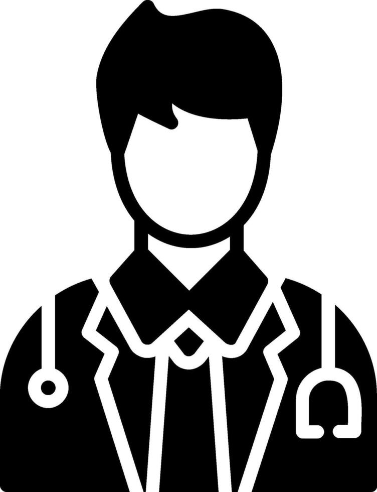 Doctor Glyph Icon Design vector