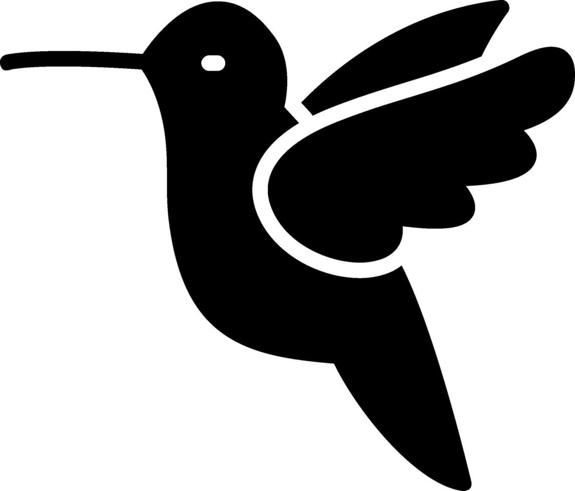 Hummingbird Glyph Icon Design vector