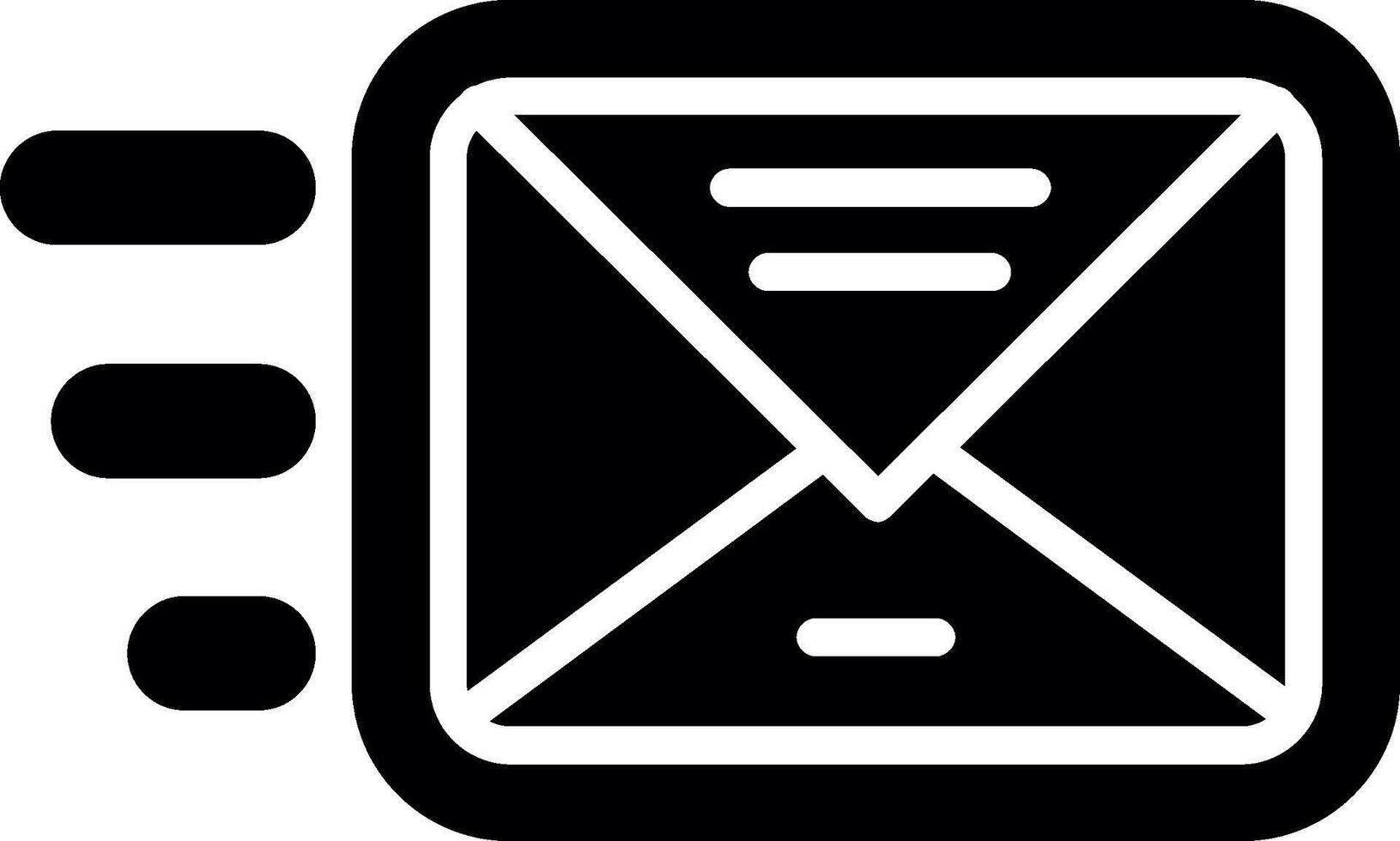 Mail Glyph Icon Design vector