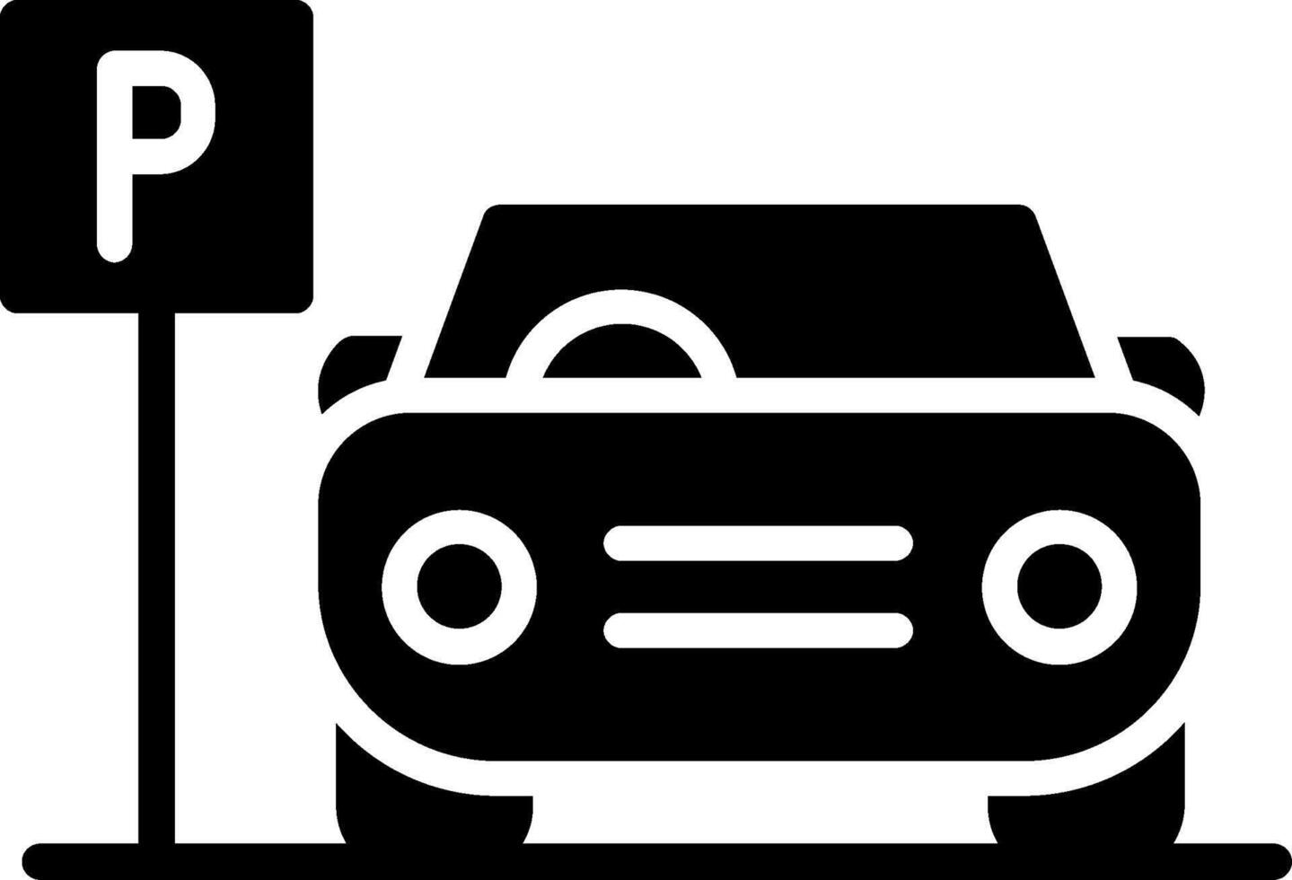 Parking free Glyph Icon Design vector
