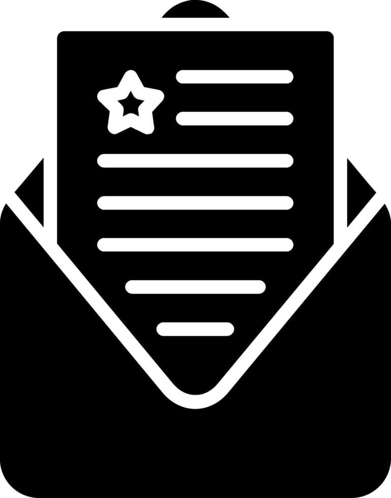 Invitation Glyph Icon Design vector