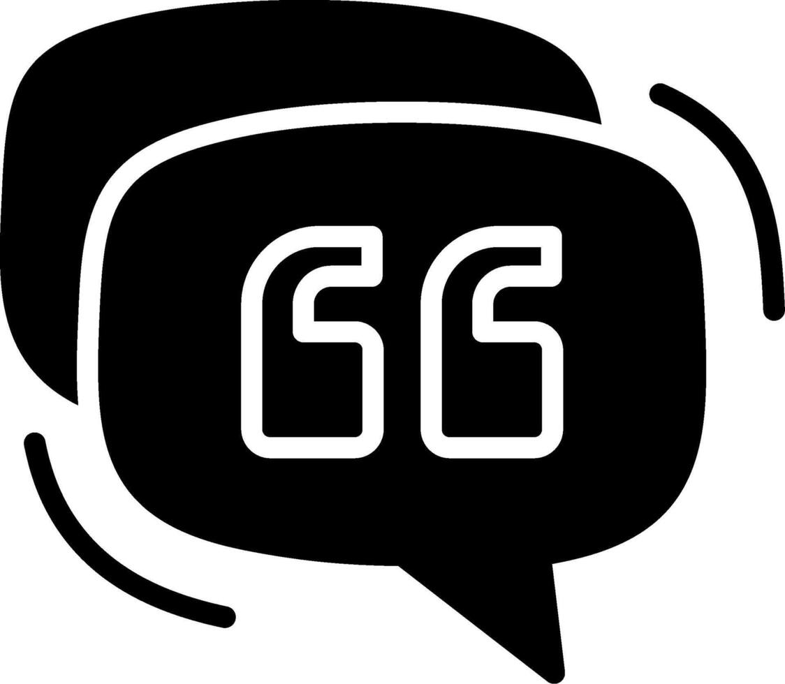 Quote Glyph Icon Design vector