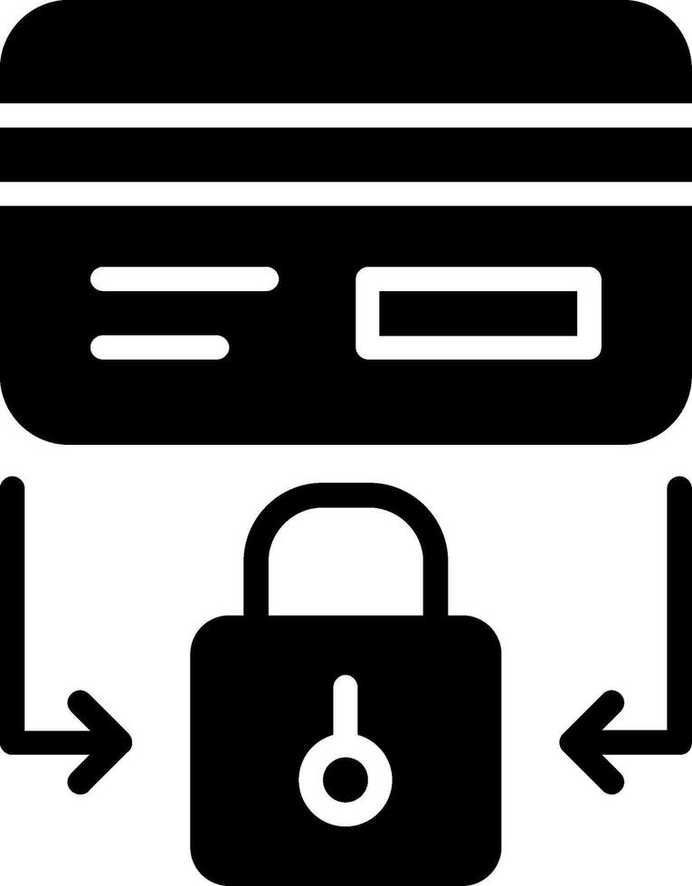 Security Glyph Icon Design vector