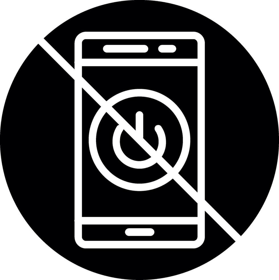 Phone Off Glyph Icon Design vector