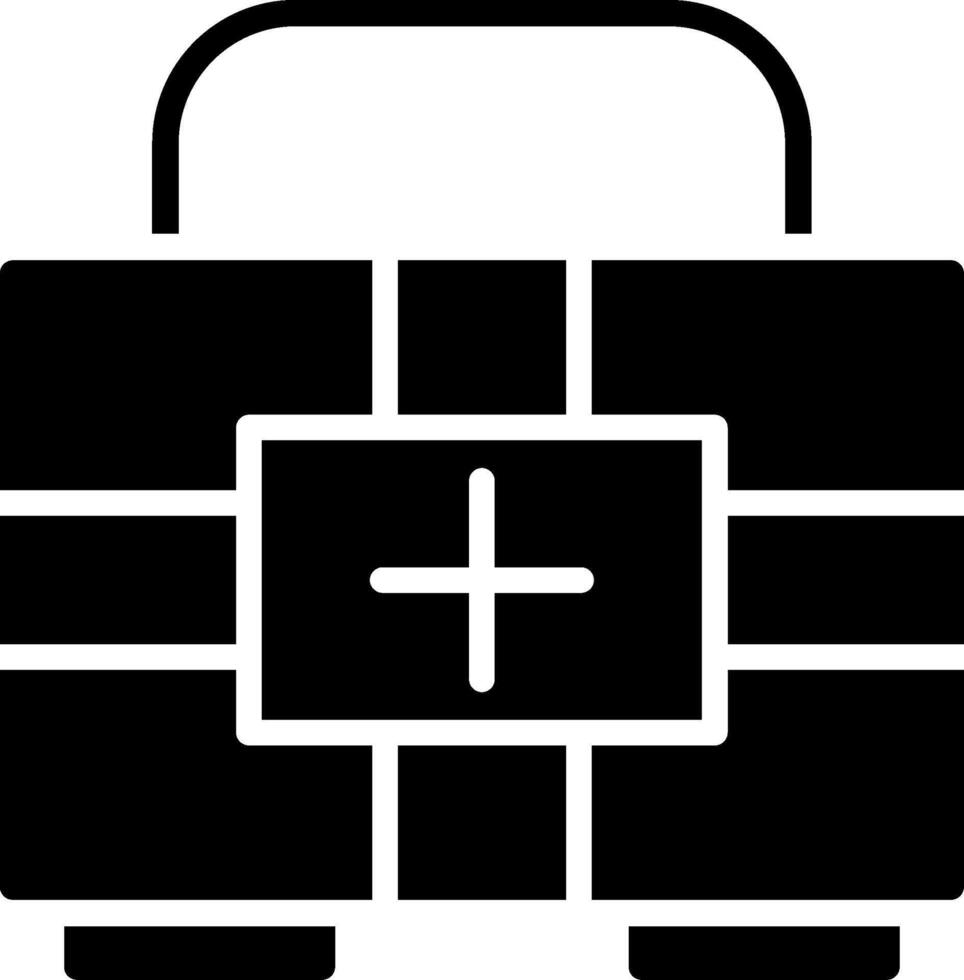 First Aid Kit Glyph Icon Design vector