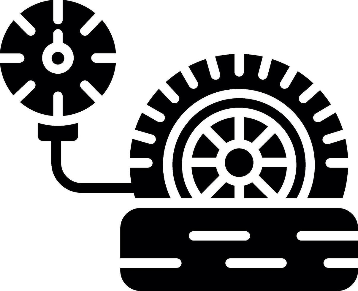Flat Tire Glyph Icon Design vector