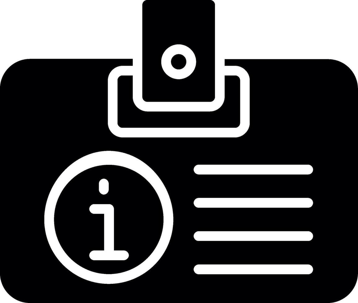 Id Card Glyph Icon Design vector