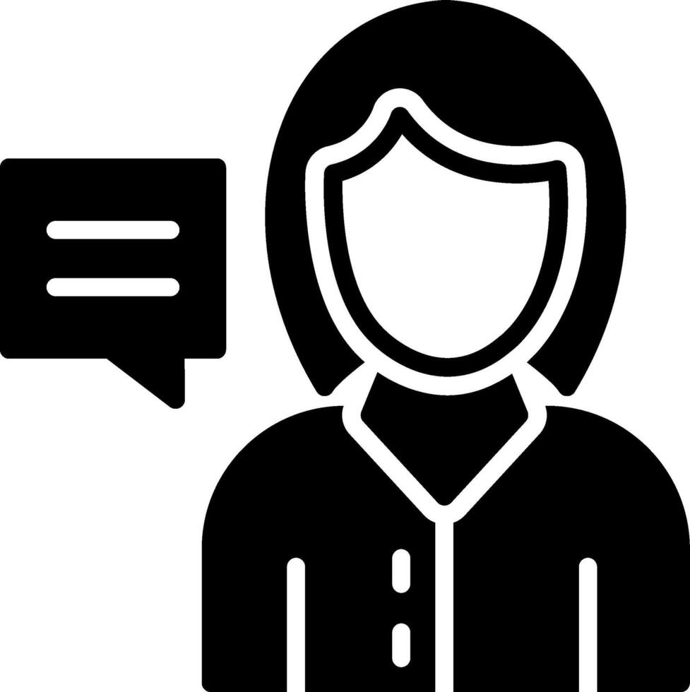 Interview Glyph Icon Design vector