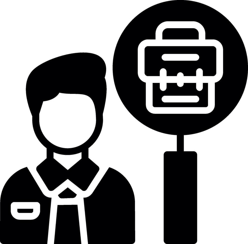 Job Seeker Glyph Icon Design vector