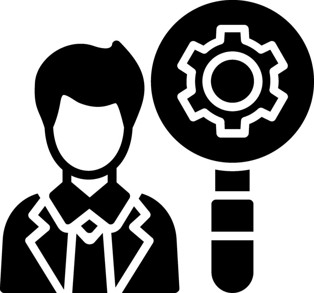 Recruitment Manager Glyph Icon Design vector