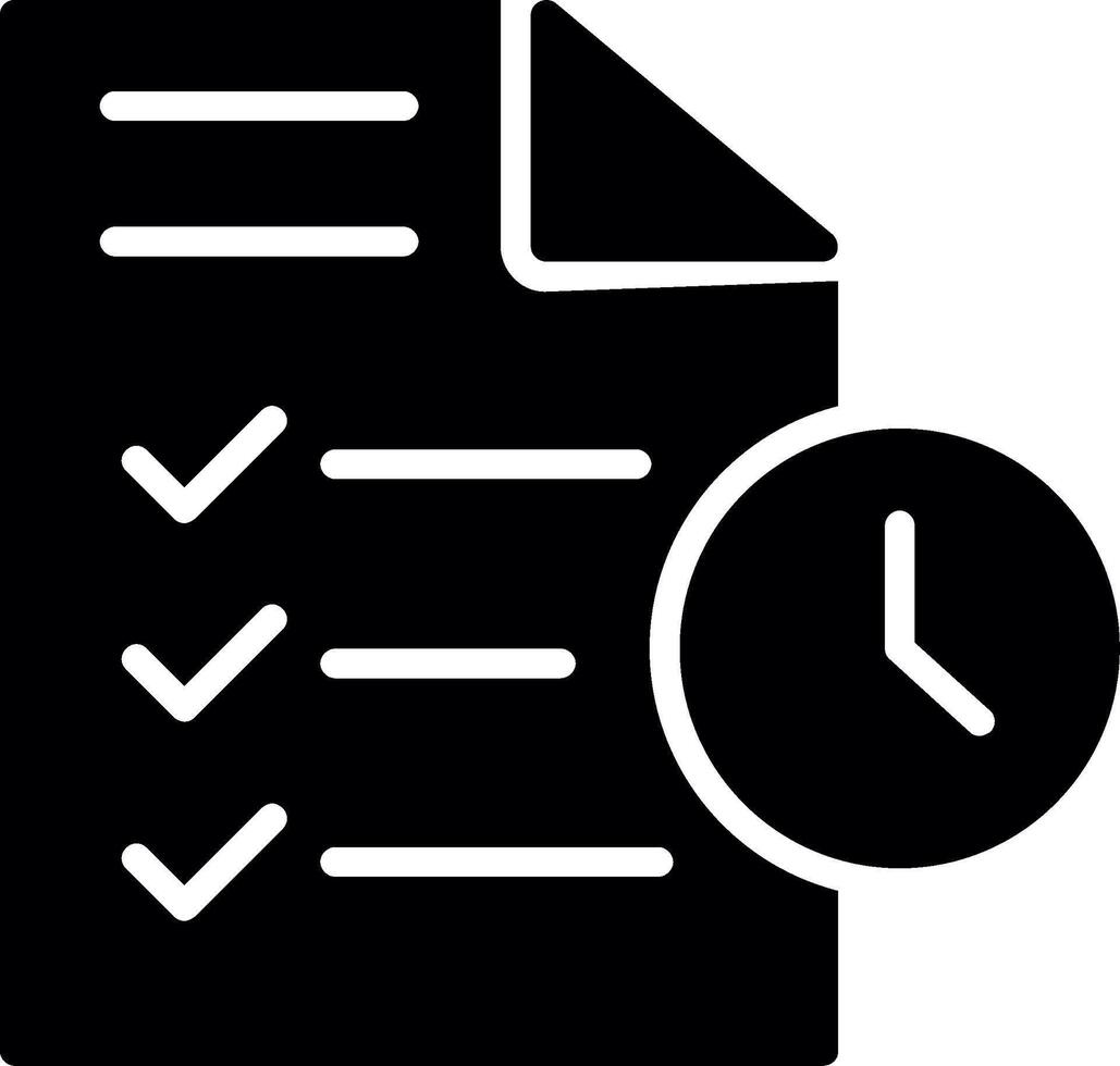 Task Glyph Icon Design vector