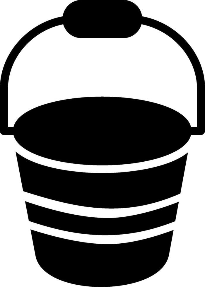 Bucket Glyph Icon Design vector