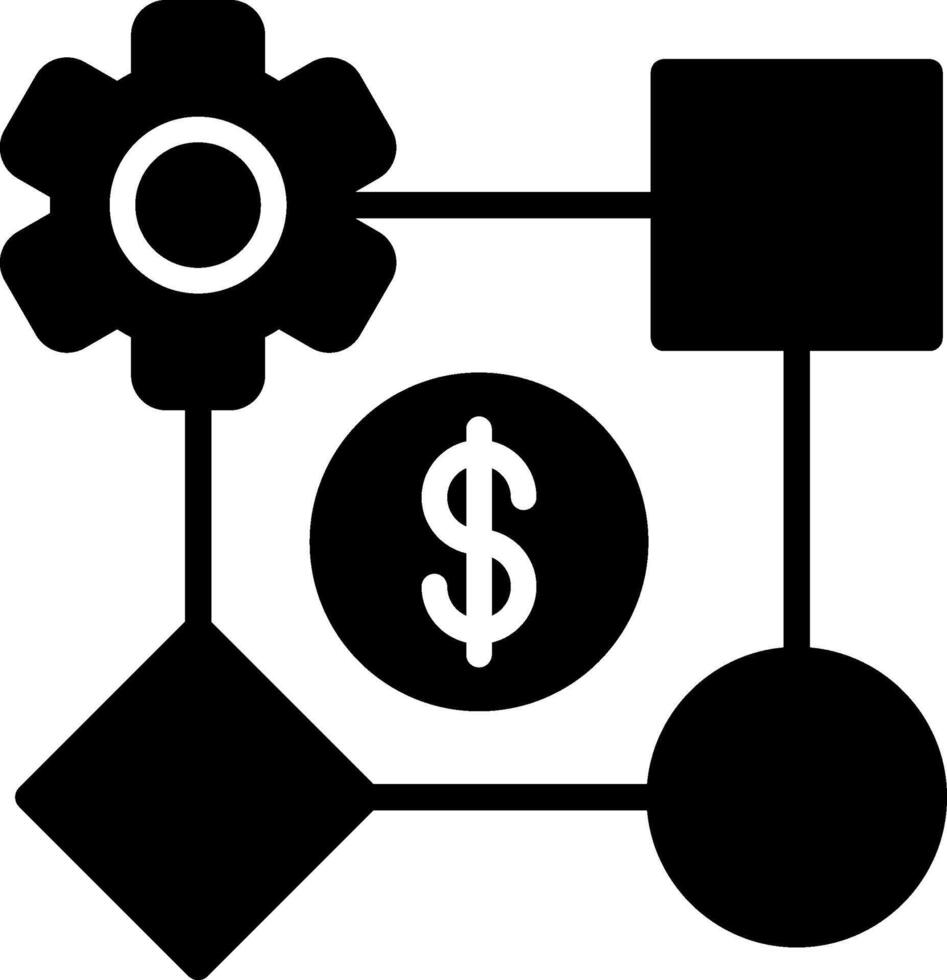 Business Model Glyph Icon Design vector