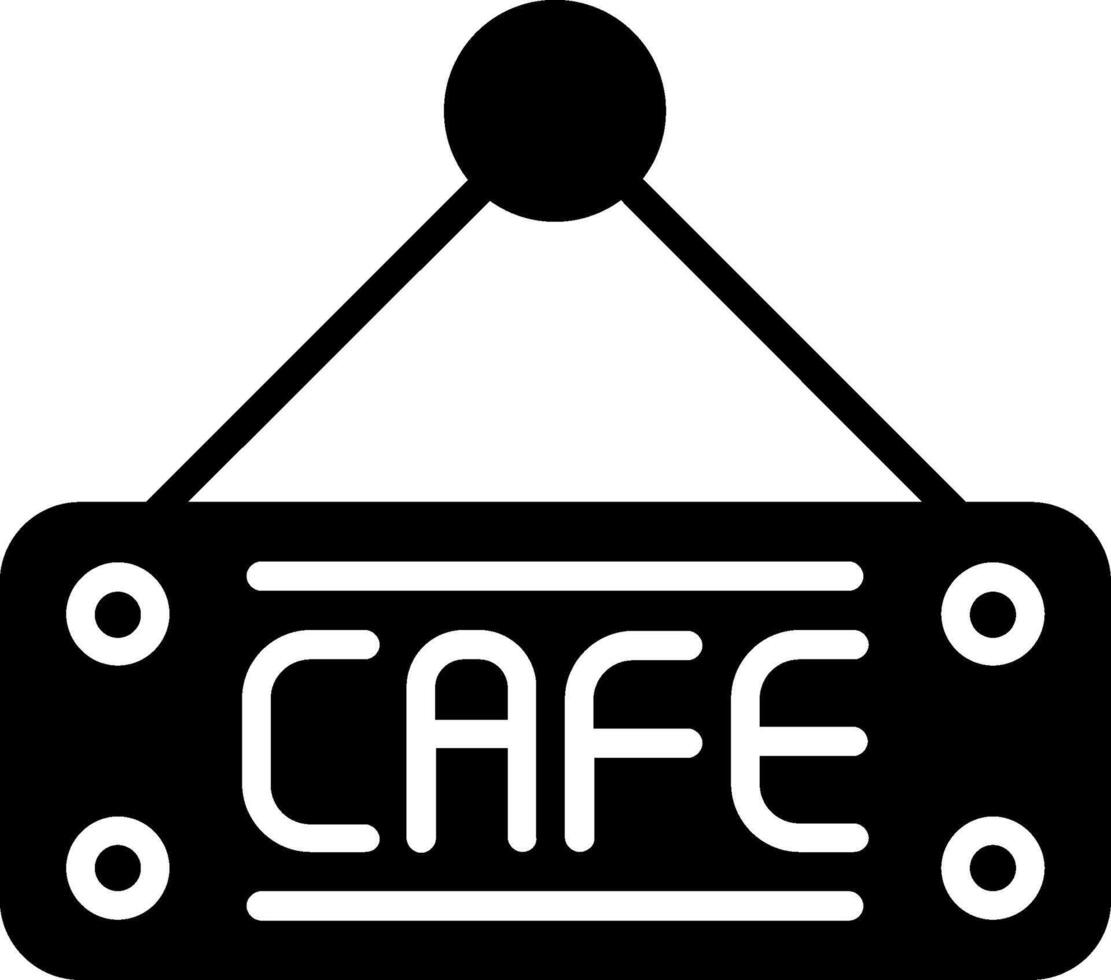 Cafe Glyph Icon Design vector