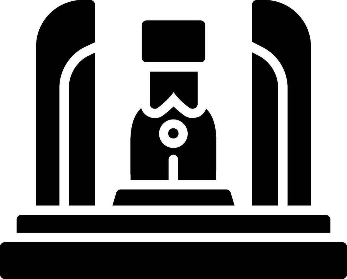Democracy Monument Glyph Icon Design vector